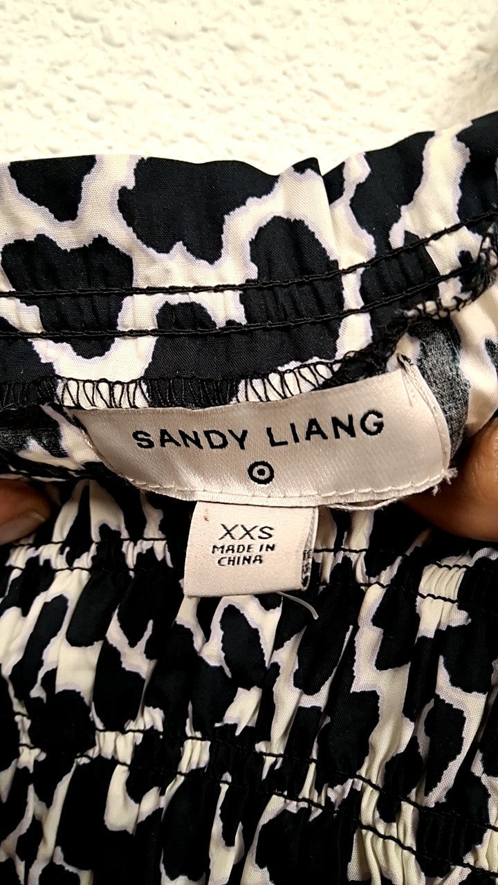 Sandy Liang Dress XXS Black and white