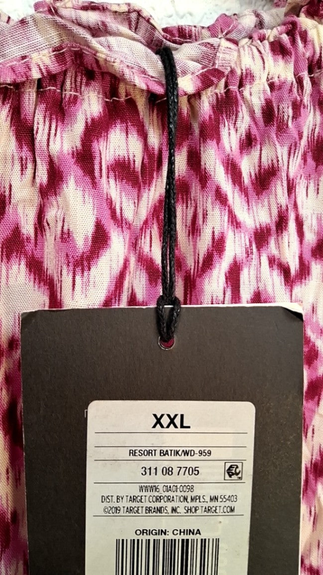 WHO WHAT WEAR Dress XXL Pink and White