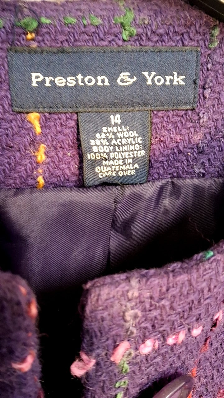 Preston & York Jacket 14 Purple