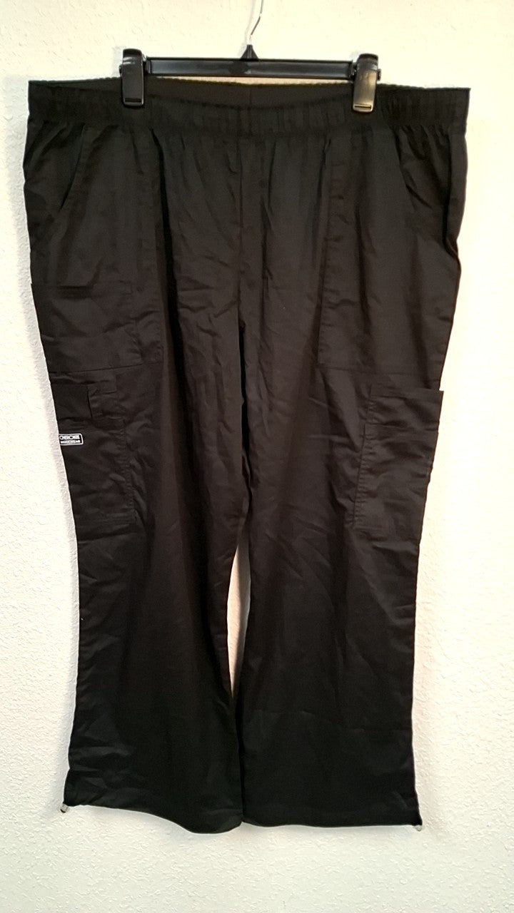 Cherokee Workwear Scrubs 2XL Petite Black