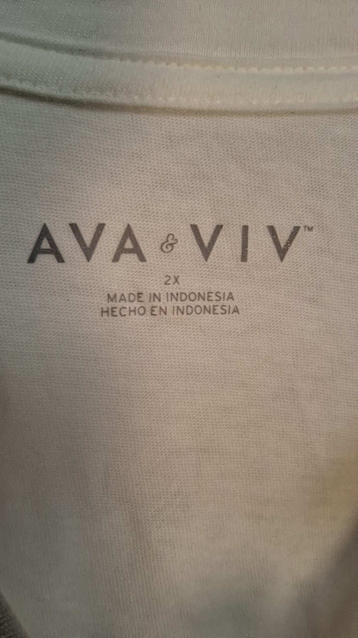 Ava & Viv T-Shirt 2XL Cream