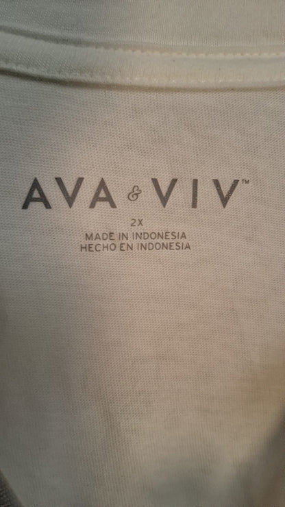 Ava & Viv T-Shirt 2XL Cream