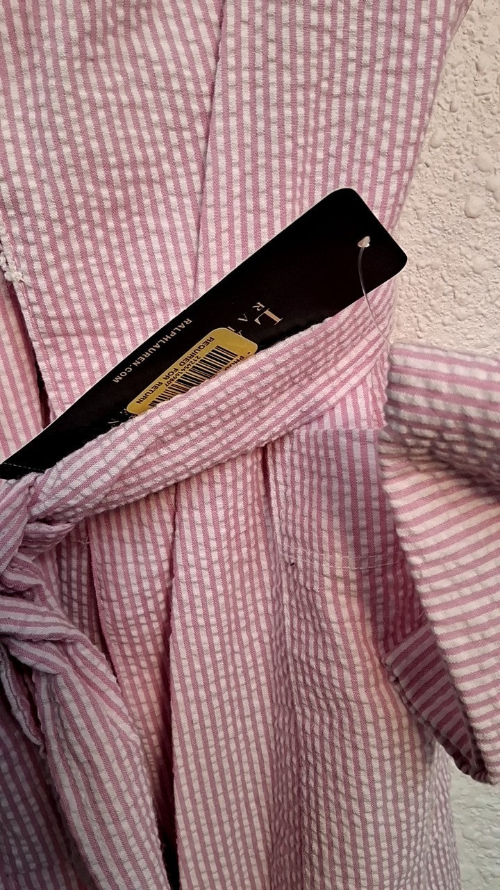 Lauren Ralph Lauren Robe M Pink and White