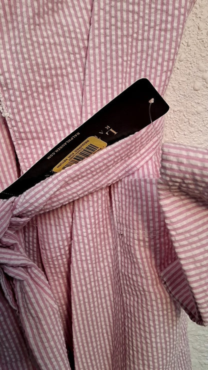 Lauren Ralph Lauren Robe M Pink and White