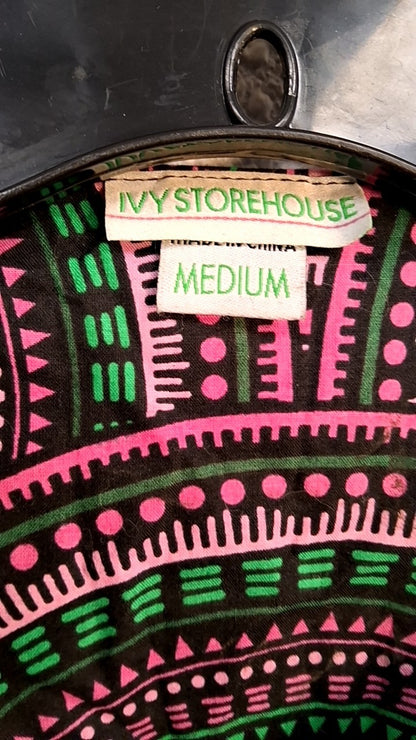 Ivy Storehouse AKA Kimono M Multicolor (predominantly black, pink, and green)