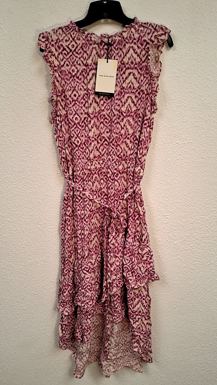 WHO WHAT WEAR Dress XXL Pink and White