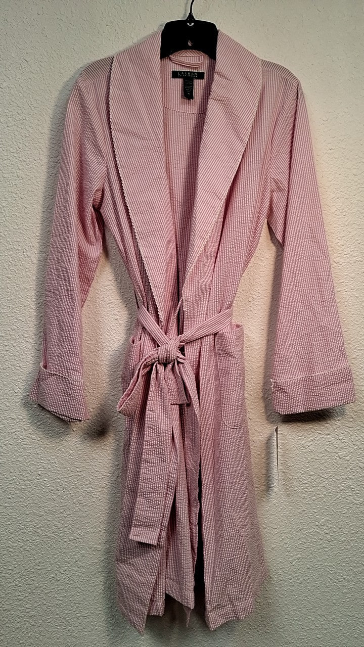 Lauren Ralph Lauren Robe M Pink and White