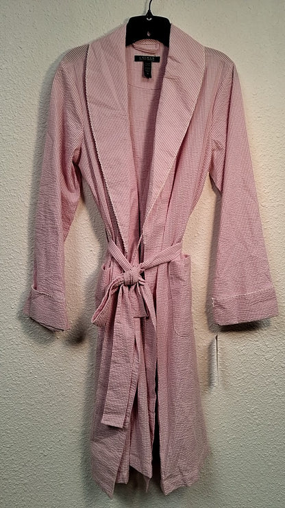 Lauren Ralph Lauren Robe M Pink and White