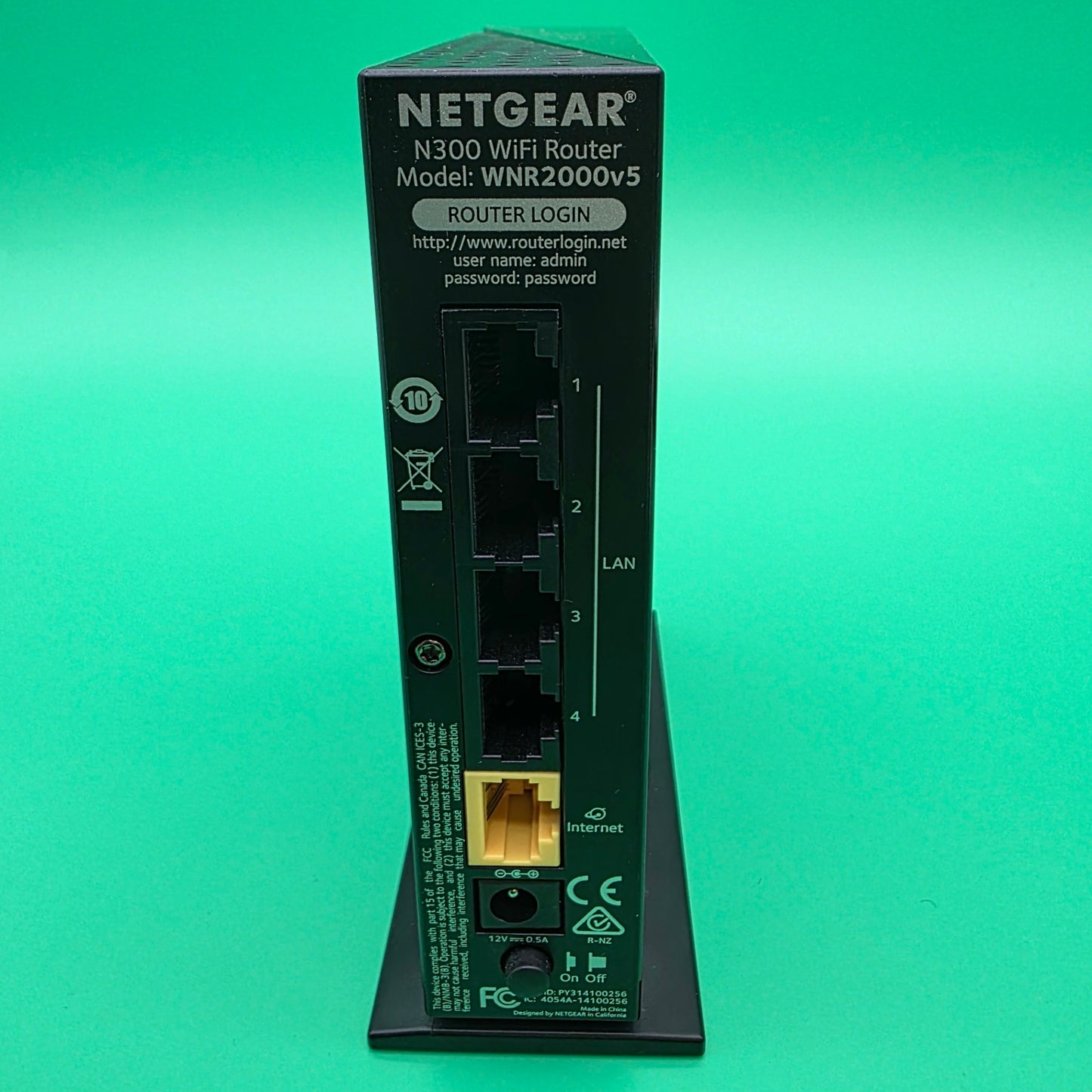 NETGEAR N300 WiFi Router WNR2000v5