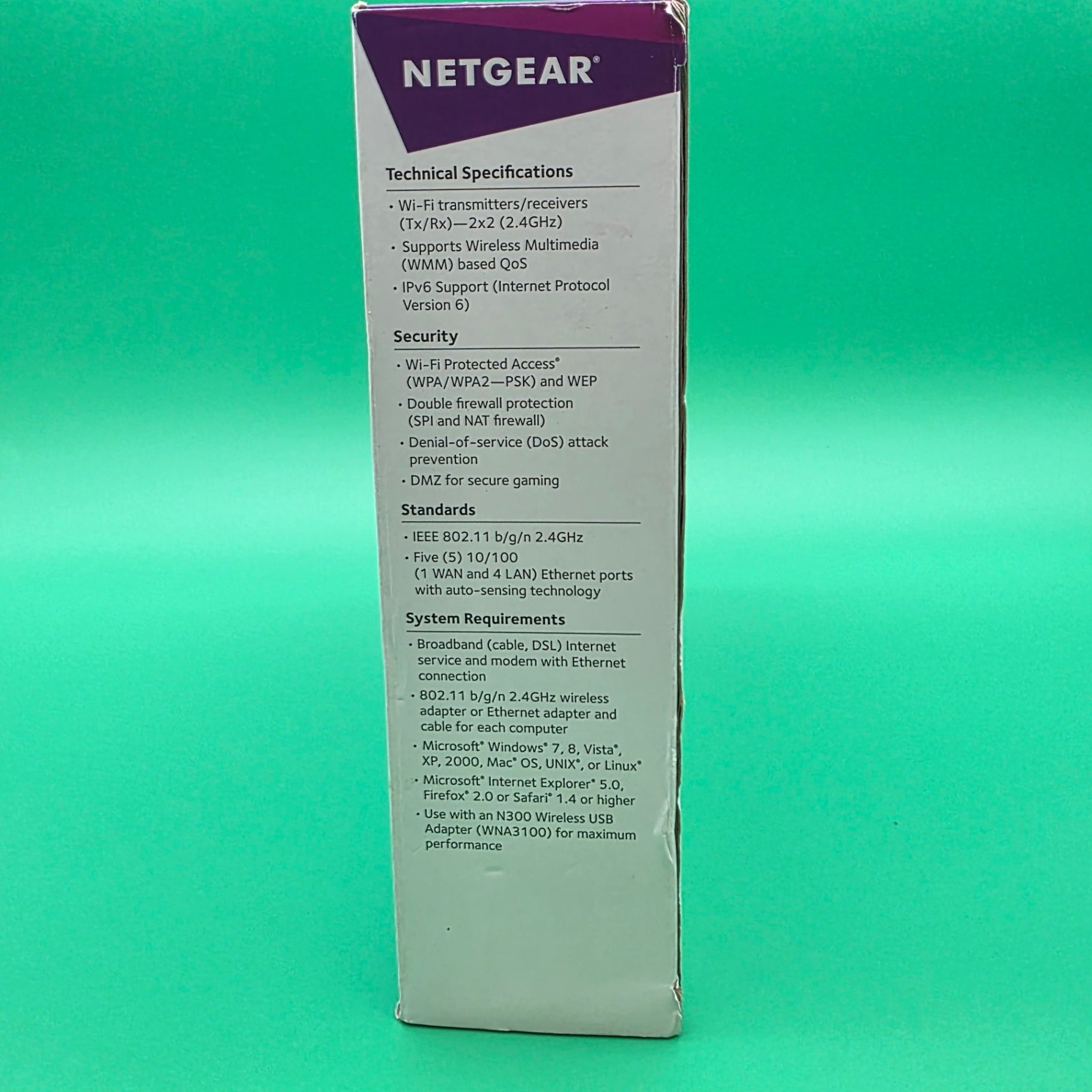 NETGEAR N300 WiFi Router WNR2000v5