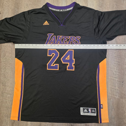 Kobe Bryant Hollywood Nights Lakers Adidas black sleeve Jersey Medium mamba NWOT