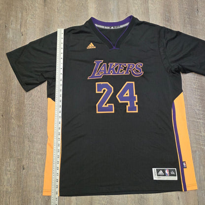 Kobe Bryant Hollywood Nights Lakers Adidas black sleeve Jersey Medium mamba NWOT