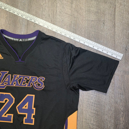 Kobe Bryant Hollywood Nights Lakers Adidas black sleeve Jersey Medium mamba NWOT