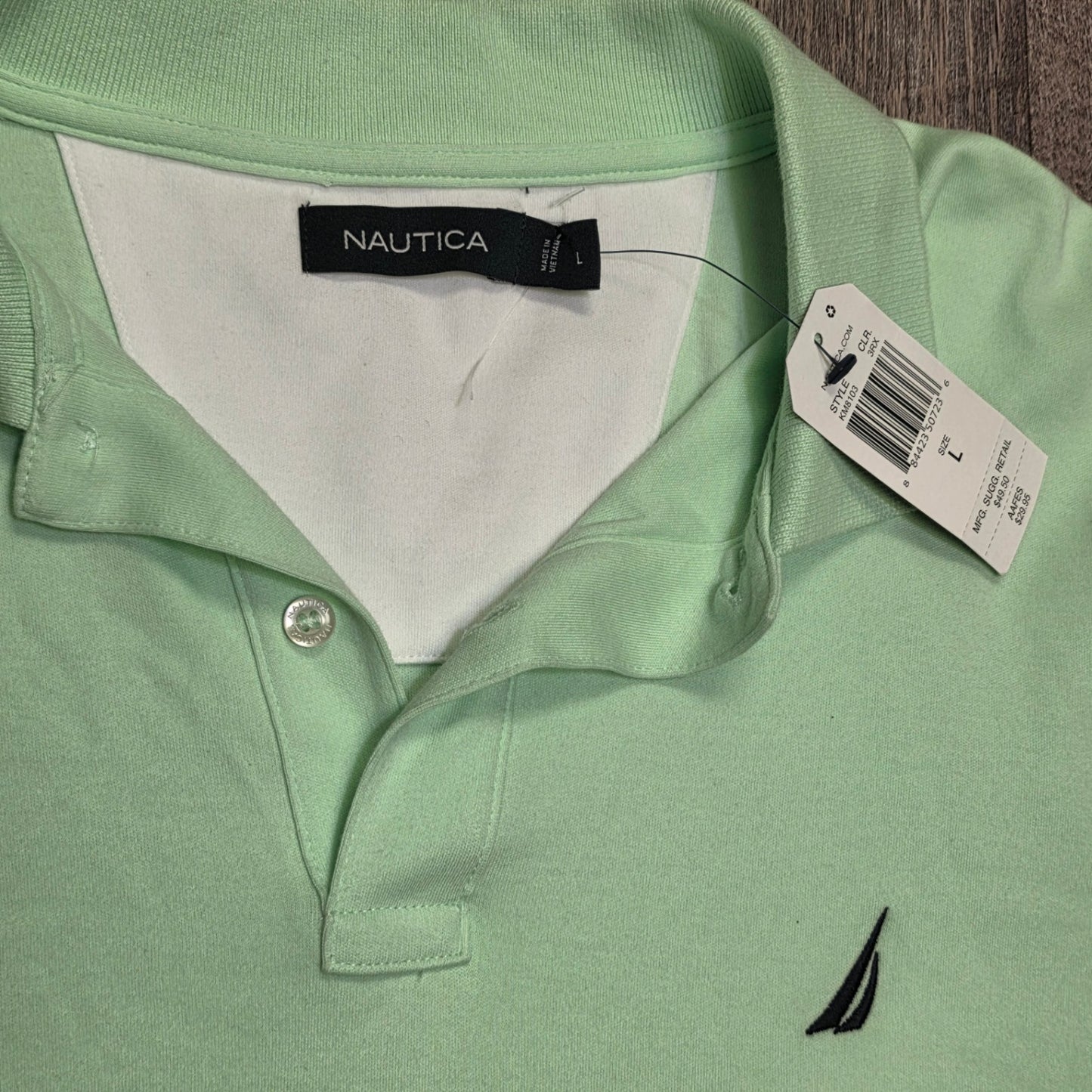 Nautica Light Green Polo  L
