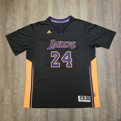 Kobe Bryant Hollywood Nights Lakers Adidas black sleeve Jersey Medium mamba NWOT
