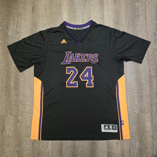 Kobe Bryant Hollywood Nights Lakers Adidas black sleeve Jersey Medium mamba NWOT