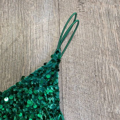 Midnight Doll Green Sequin Dress M