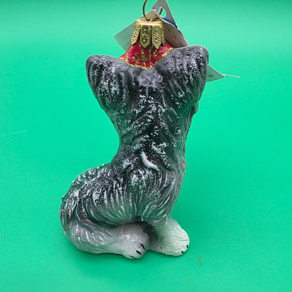 Vintage Christopher Radko glass ornament Yorkshire Terrier