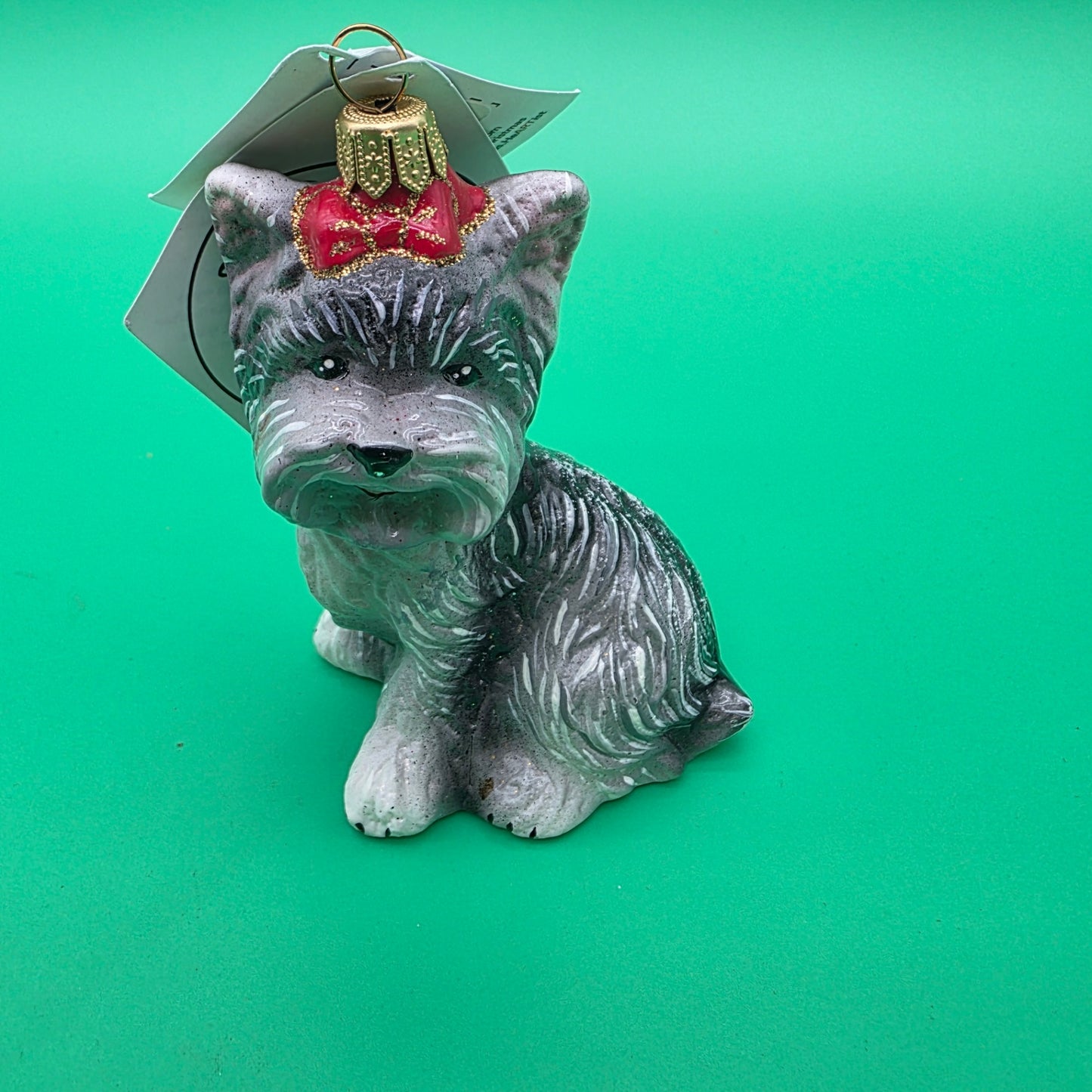 Vintage Christopher Radko glass ornament Yorkshire Terrier