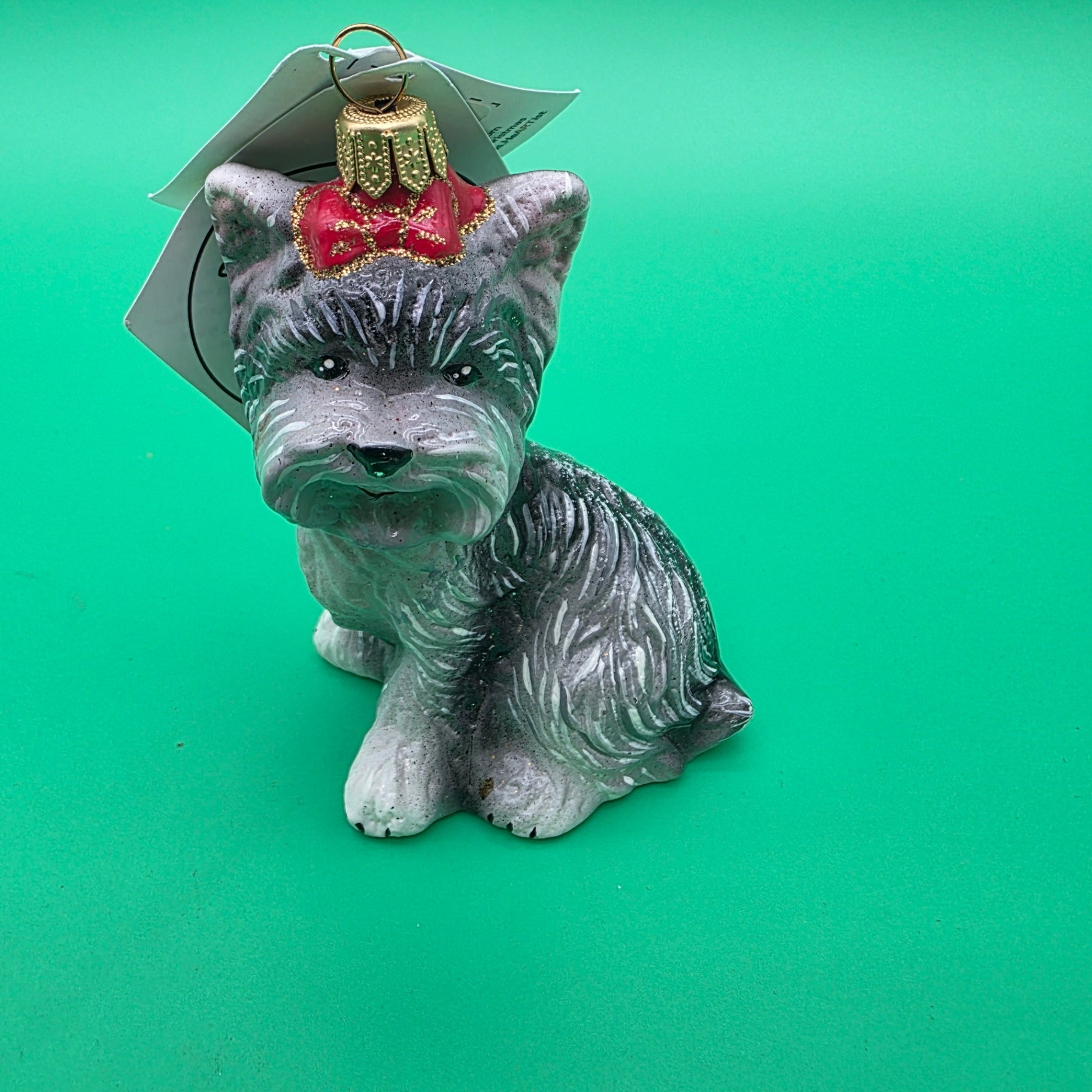 Vintage Christopher Radko glass ornament Yorkshire Terrier