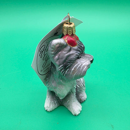 Vintage Christopher Radko glass ornament Yorkshire Terrier