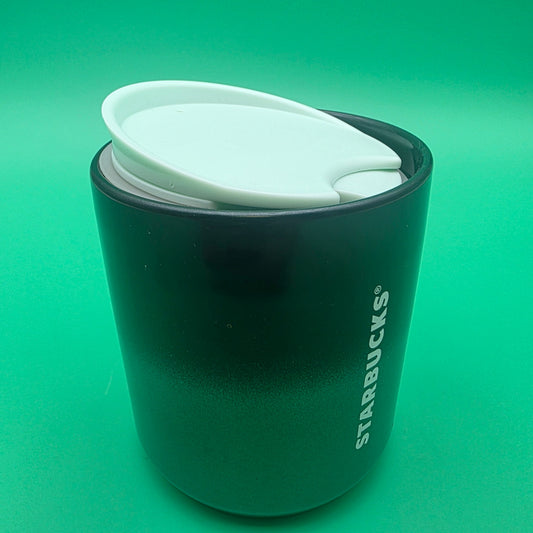 Starbucks 2022 Green Ombré Sparkle Ceramic Travel Mug 8oz