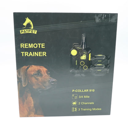  PatPet P-Collar 910 Remote Dog Training Collar Vibration 2CH 3/4 Mile Black