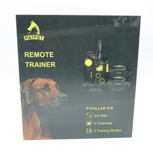 PatPet P-Collar 910 Remote Dog Training Collar Vibration 2CH 3/4 Mile Black