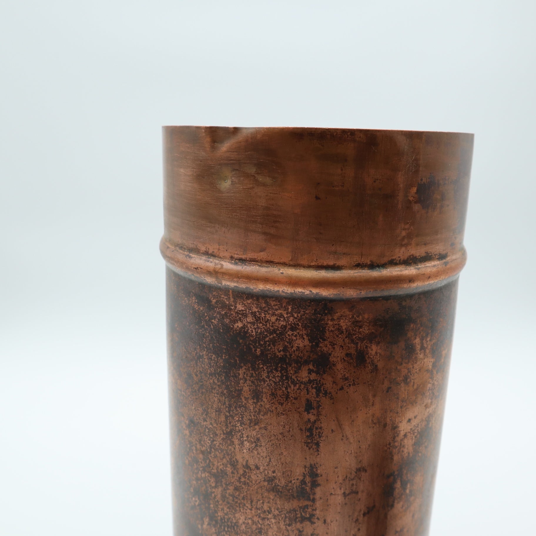 VTG copper Canister Map document container Decor