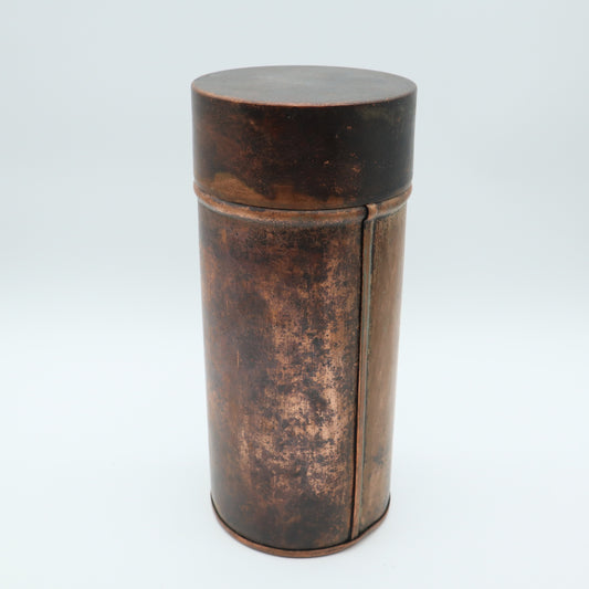 VTG copper Canister Map document container Decor