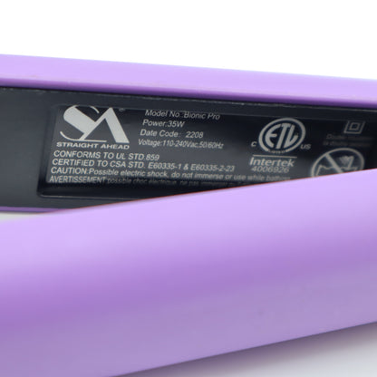 Straight Ahead Bionic Pro Ceramic Flat Iron purple Hair Styler