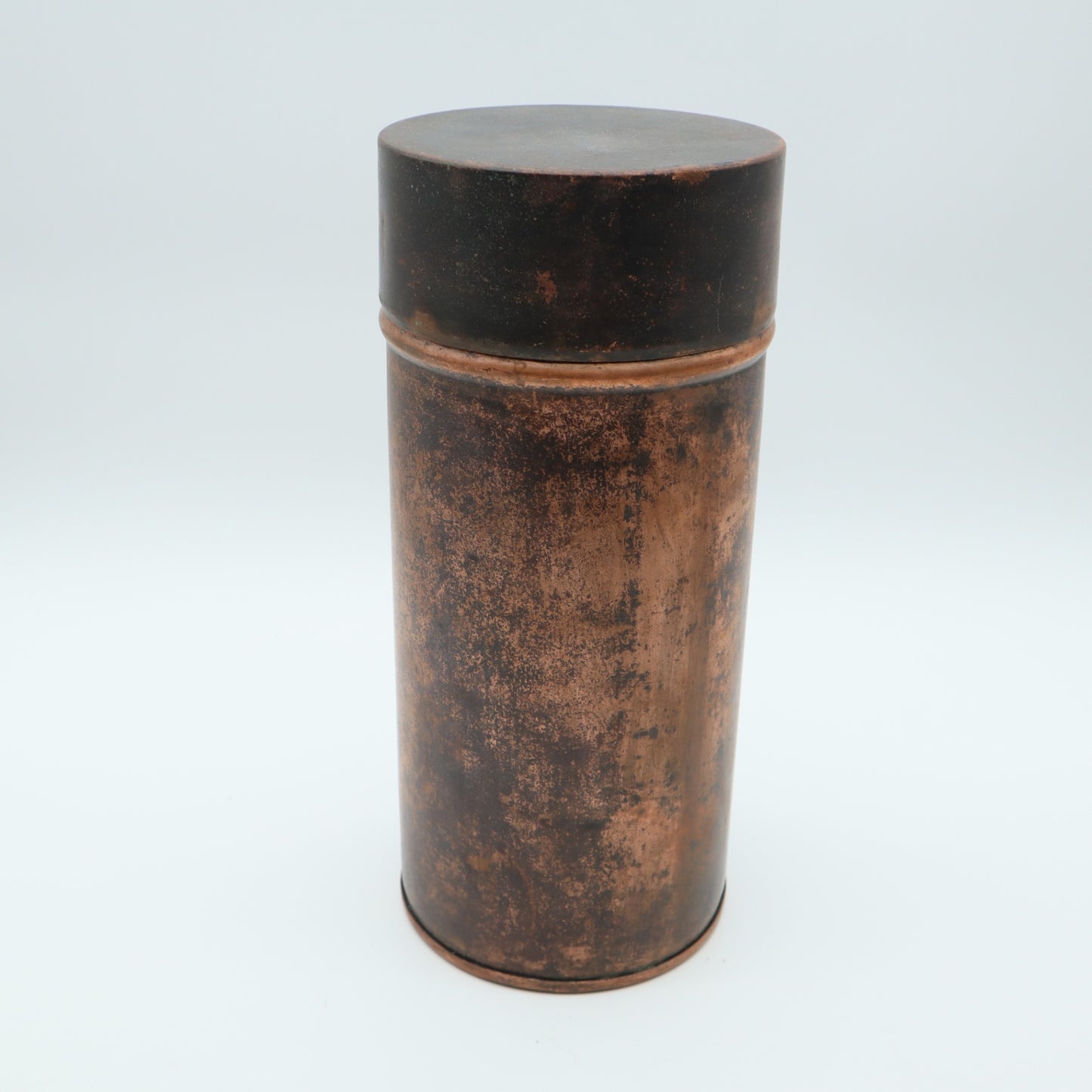 VTG copper Canister Map document container Decor