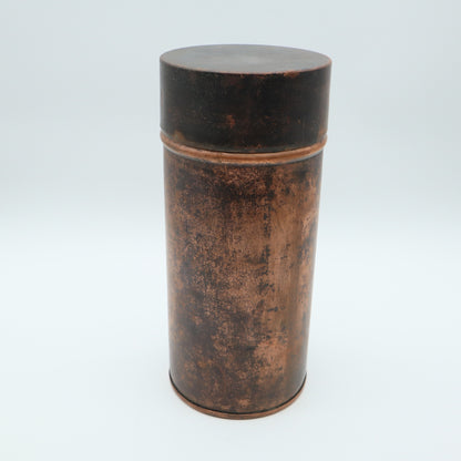 VTG copper Canister Map document container Decor
