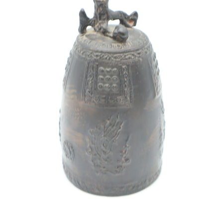 Zen Bell Temple Antique Asian Chinese Tibetan Brass Buddhist