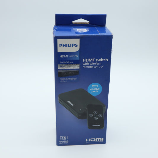 Philips 4 Port HDMI Switch Elite 4K Ultra HD with Wireless Remote