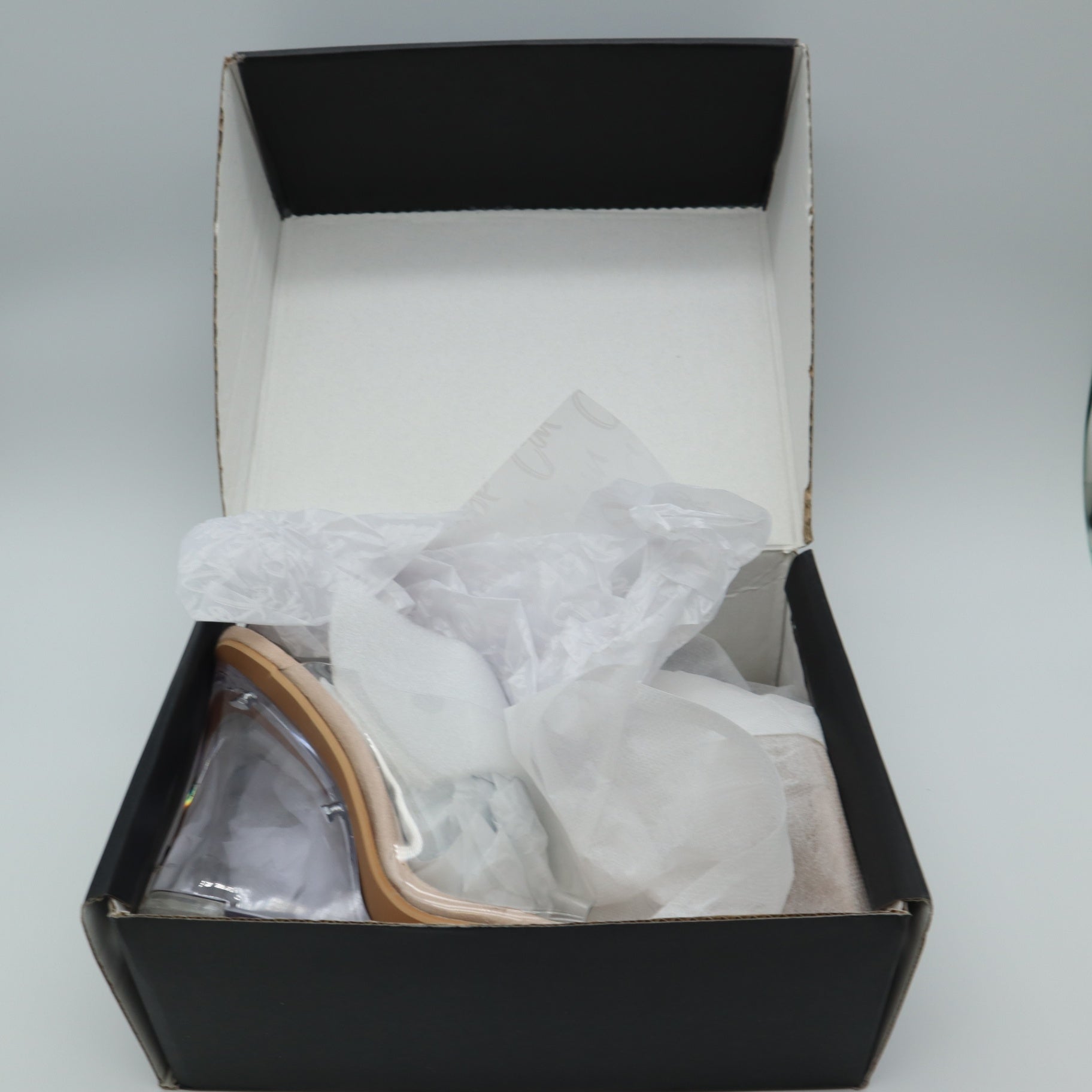 Cape Robbin Women's Clear Wedge Heels 4 Inch Open Toe Transparent Upper Slip On Platform Sandals size 8