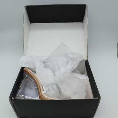 Cape Robbin Women's Clear Wedge Heels 4 Inch Open Toe Transparent Upper Slip On Platform Sandals size 8