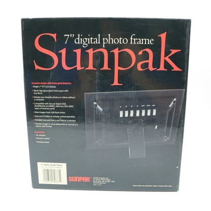 Sunpack 7" Digital phot frame- NIB Tested