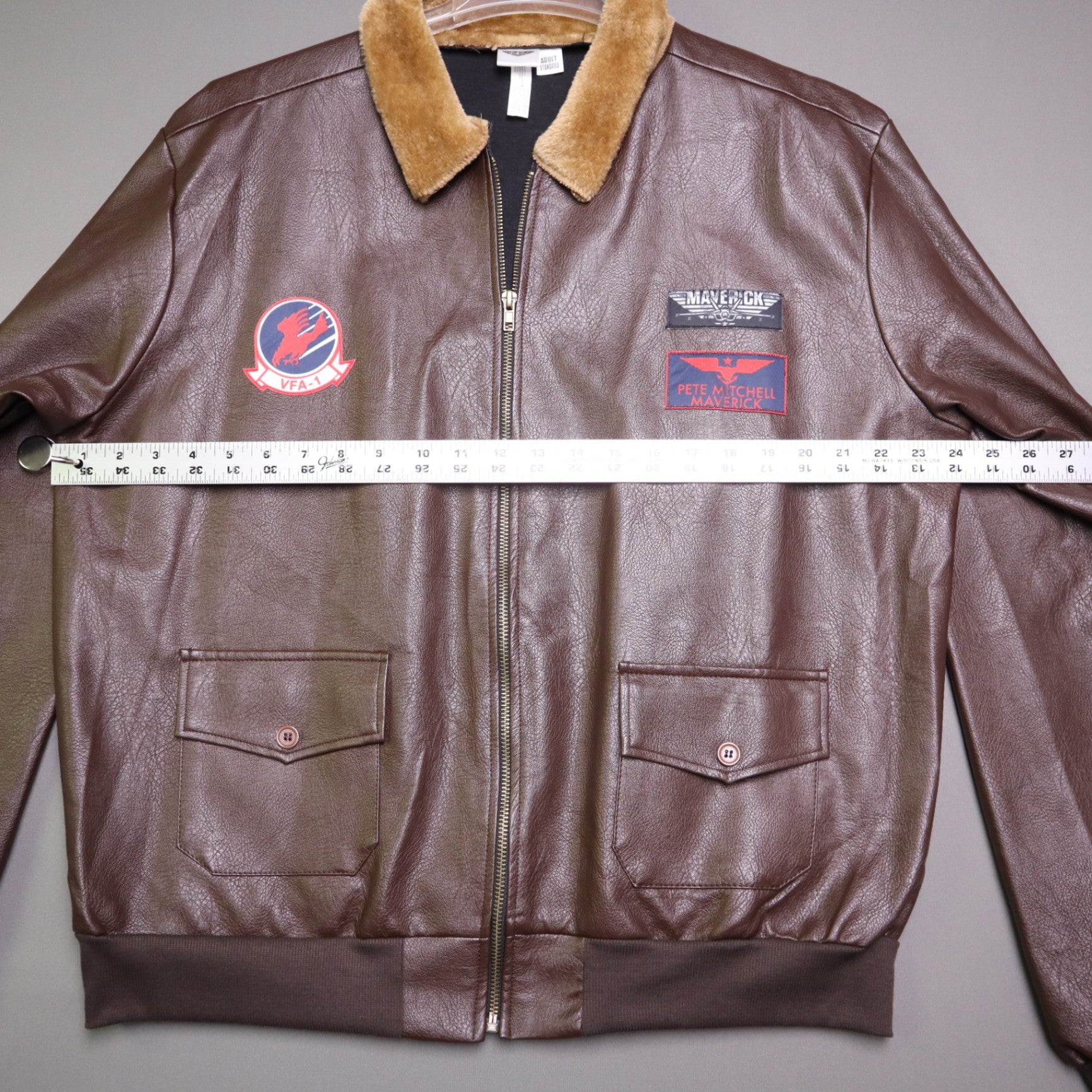 Top Gun Maverick Bomber Jacket Adult Standard Faux Fur Leather