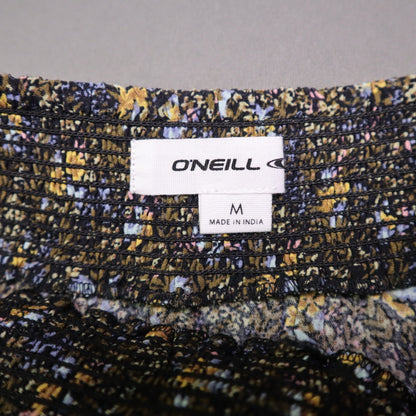 O'Neill Floral Smocked Waist Tiered Mini Skirt Womens Size Medium Boho Ruffle