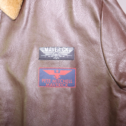Top Gun Maverick Bomber Jacket Adult Standard Faux Fur Leather