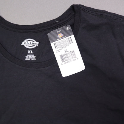 NWT Dickies Mens Crewneck T-Shirt Black Solid Short Sleeve Size XL Casual