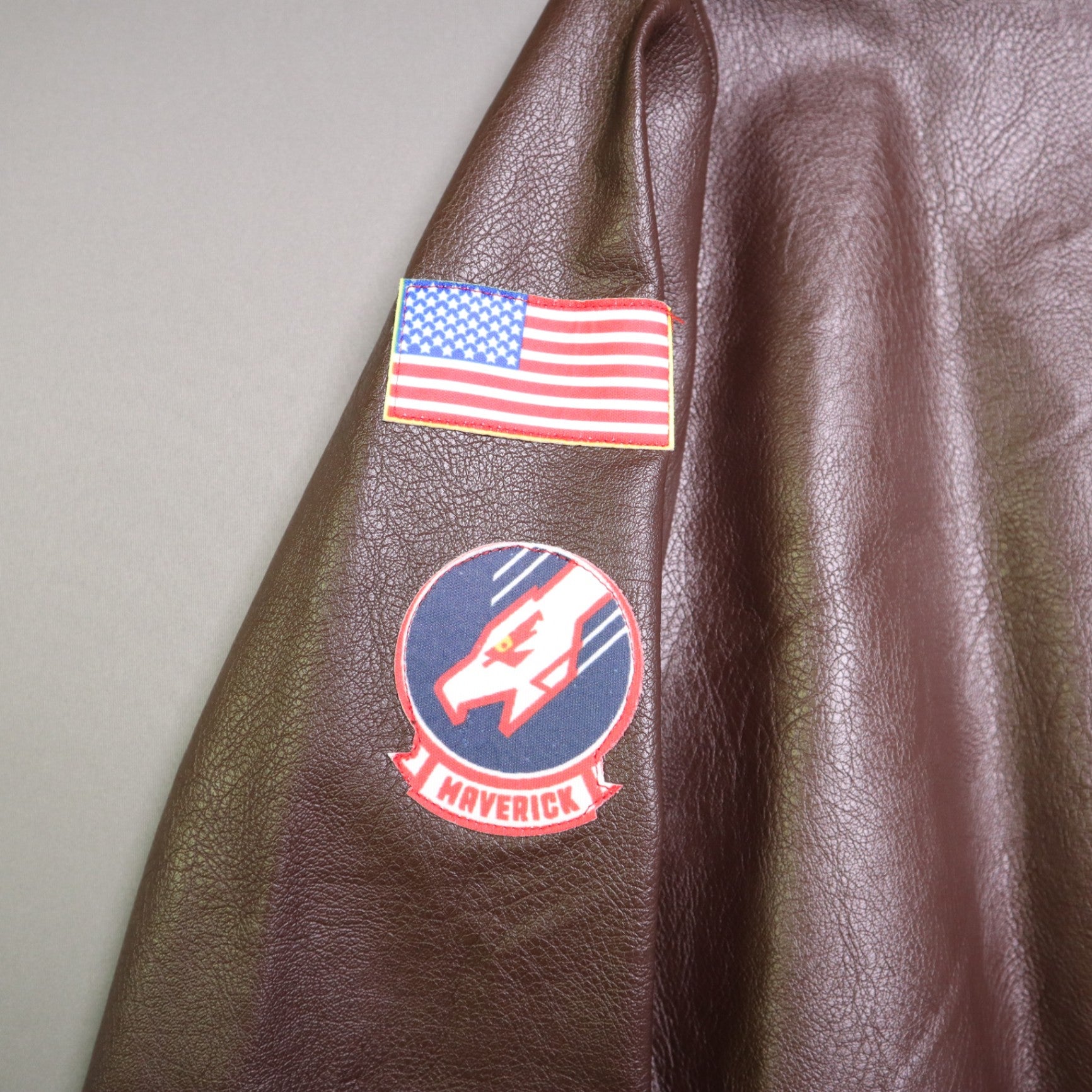 Top Gun Maverick Bomber Jacket Adult Standard Faux Fur Leather