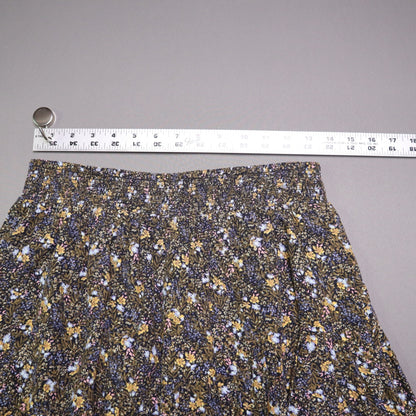 O'Neill Floral Smocked Waist Tiered Mini Skirt Womens Size Medium Boho Ruffle