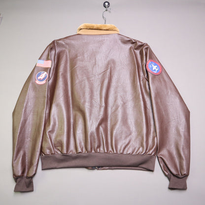 Top Gun Maverick Bomber Jacket Adult Standard Faux Fur Leather