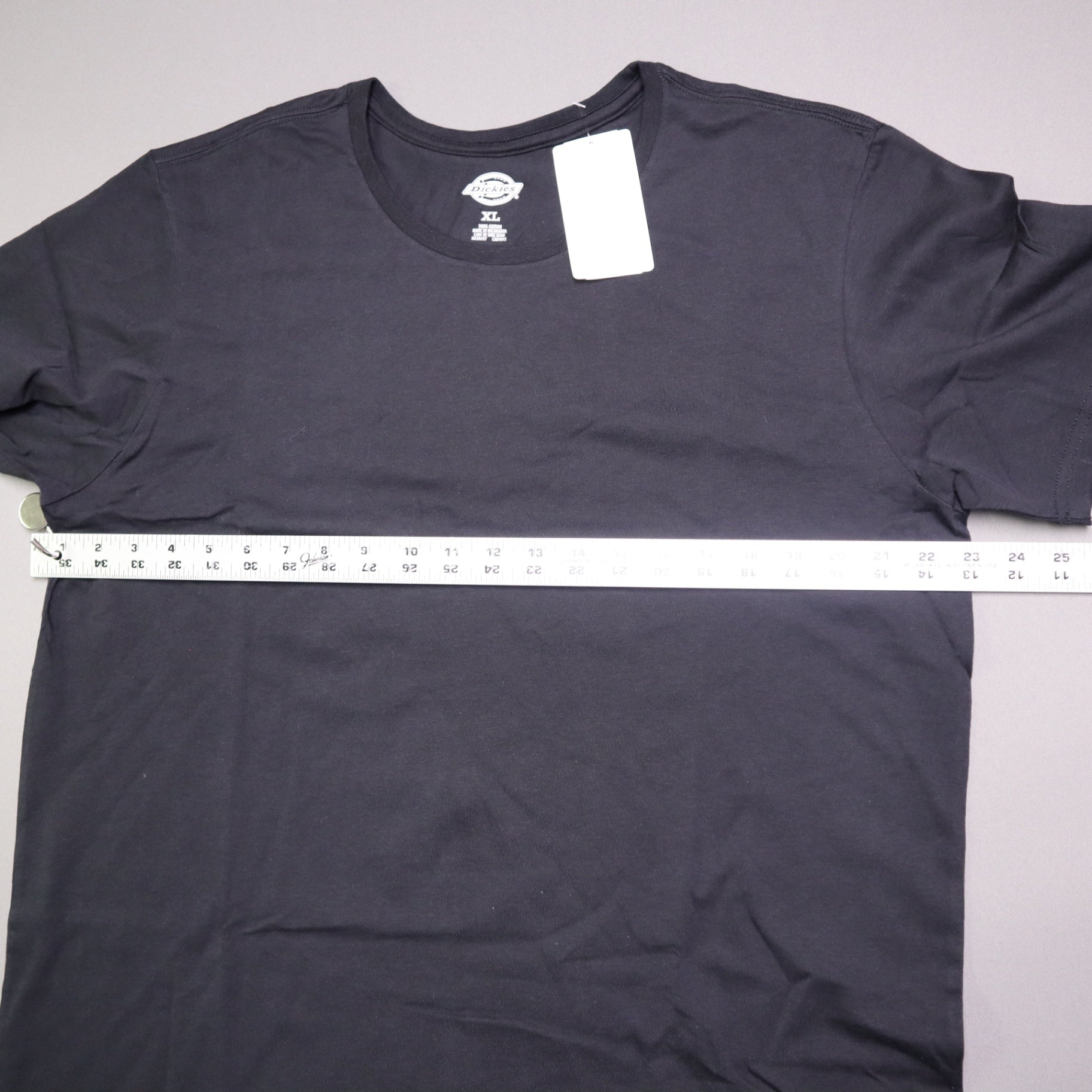 NWT Dickies Mens Crewneck T-Shirt Black Solid Short Sleeve Size XL Casual