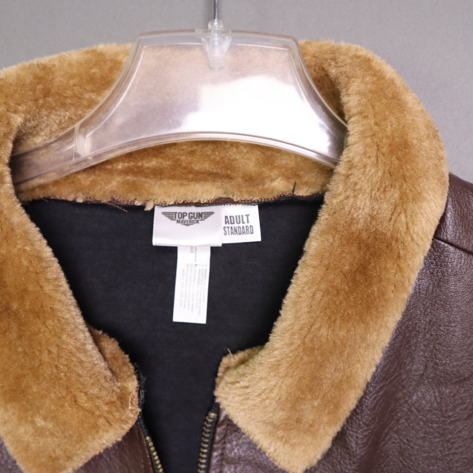 Top Gun Maverick Bomber Jacket Adult Standard Faux Fur Leather