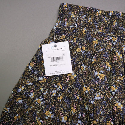O'Neill Floral Smocked Waist Tiered Mini Skirt Womens Size Medium Boho Ruffle