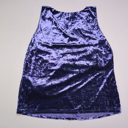 New Directions Women's XL Top Crushed Velveteen purple