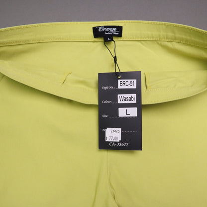Wasabi Orange Fashion Village Pull-On Capri Pants with Pockets